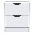 Pemberly Row Set of 2 Modern Engineered Wood Nightstands in White