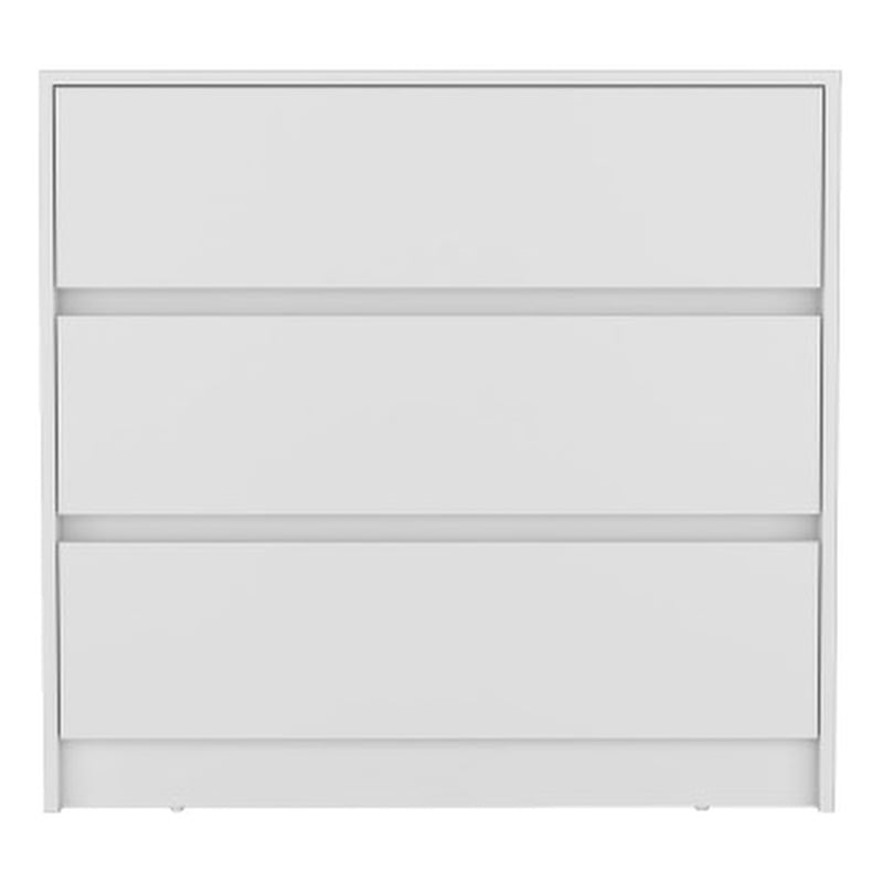 Pemberly Row Set of 2 Engineered Wood Dresser & Floating Nightstand in White