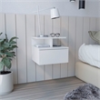 Pemberly Row Set of 2 Engineered Wood Dresser & Floating Nightstand in White