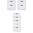 Pemberly Row Set of 3 Engineered Wood Dresser & 2 Nightstands in White