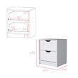 Pemberly Row Set of 2 Engineered Wood Dresser & Nightstand in White
