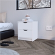 Pemberly Row Set of 2 Engineered Wood Dresser & Nightstand in White