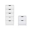 Pemberly Row Set of 2 Engineered Wood Dresser & Nightstand in White