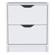 Pemberly Row Set of 3 Engineered Wood Dresser & 2 Nightstands in White