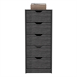 Pemberly Row Set of 2 Engineered Wood Dresser & Floating Nightstand in Smoky Oak