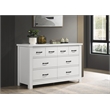 Pemberly Row Set of 2 White Engineered Wood Double Dresser & Chest