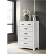 Pemberly Row Set of 2 White Engineered Wood 2-Drawer Nightstand & 5-Drawer Chest