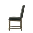 Pemberly Row Contemporary Set of 6 Gray Fabric Dining Chairs with Nailhead Trim