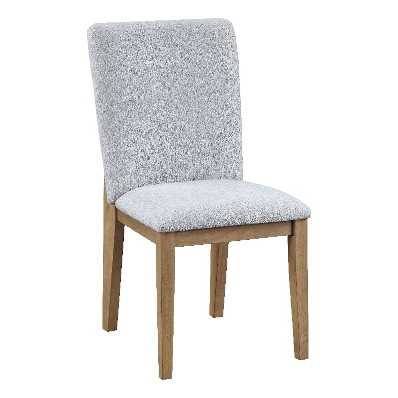 Pemberly Row Contemporary Set of 6 Gray Linen Fabric Dining Chairs