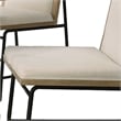 Pemberly Row Contemporary Set of 4 Oak Finish Wood Dining Chairs with Metal Legs