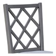 Pemberly Row Contemporary Set of 4 Gray Cross Back Side Dining Chairs