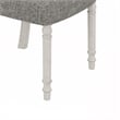 Pemberly Row Contemporary Set of 6 White and Gray Wood Dining Side Chairs