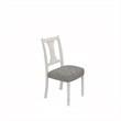 Pemberly Row Contemporary Set of 4 White and Gray Wood Dining Side Chairs