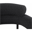 Pemberly Row Contemporary Rich Black Boucle Fabric Dining Chairs Set of 2