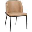 Pemberly Row Contemporary Soft Tan Vegan Leather Dining Chairs (Set of 2)