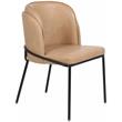 Pemberly Row Contemporary Soft Tan Vegan Leather Dining Chairs (Set of 2)