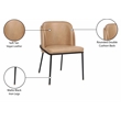 Pemberly Row Contemporary Soft Tan Vegan Leather Dining Chairs (Set of 2)