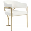 Pemberly Row Contemporary Soft Cream Vegan Leather Dining Chairs (Set of 2)