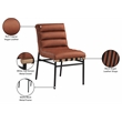 Pemberly Row Contemporary Soft Cognac Dining Chairs (Set of 2)