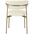 Pemberly Row Contemporary Soft Cream Vegan Leather Dining Chairs (Set of 2)