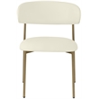 Pemberly Row Contemporary Soft Cream Vegan Leather Dining Chairs (Set of 2)