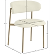 Pemberly Row Contemporary Soft Cream Vegan Leather Dining Chairs (Set of 2)