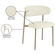 Pemberly Row Contemporary Soft Cream Vegan Leather Dining Chairs (Set of 2)