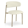 Pemberly Row Contemporary Soft Cream Vegan Leather Dining Chairs (Set of 2)
