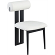 Pemberly Row Contemporary Soft Cream Vegan Leather Dining Chairs (Set of 2)