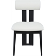 Pemberly Row Contemporary Soft Cream Vegan Leather Dining Chairs (Set of 2)