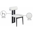 Pemberly Row Contemporary Soft Cream Vegan Leather Dining Chairs (Set of 2)