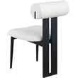 Pemberly Row Contemporary Soft Cream Vegan Leather Dining Chairs (Set of 2)