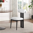 Pemberly Row Contemporary Soft Cream Vegan Leather Dining Chairs (Set of 2)