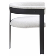 Pemberly Row Contemporary Rich Cream Boucle Fabric Dining Chairs (Set of 2)