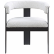 Pemberly Row Contemporary Rich Cream Boucle Fabric Dining Chairs (Set of 2)