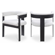Pemberly Row Contemporary Rich Cream Boucle Fabric Dining Chairs (Set of 2)