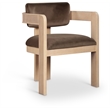 Pemberly Row Contemporary Brown Velvet Dining Chairs (Set of 2)
