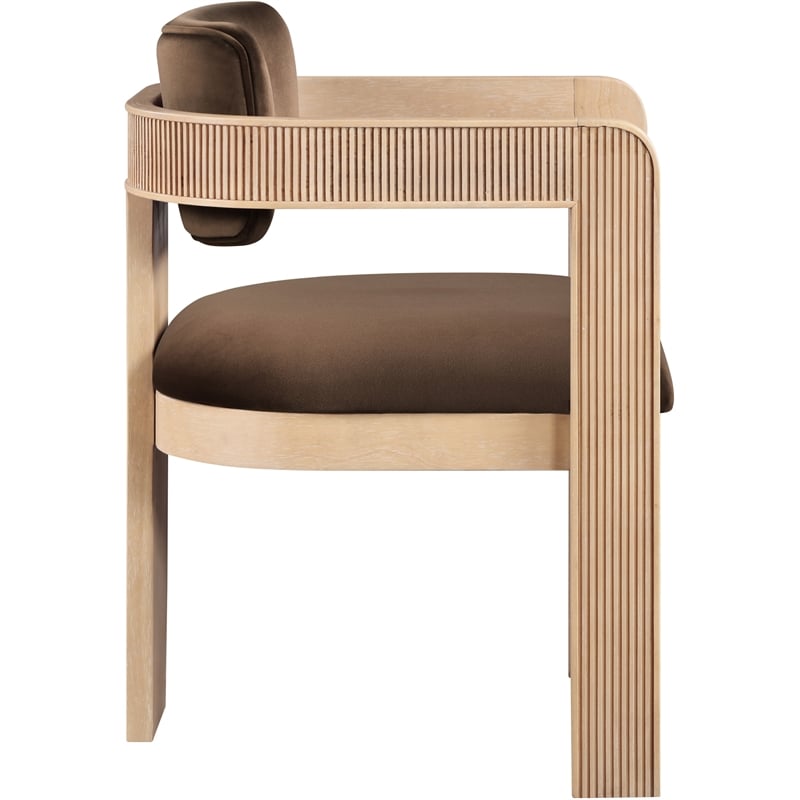 Pemberly Row Contemporary Brown Velvet Dining Chairs (Set of 2)