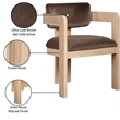 Pemberly Row Contemporary Brown Velvet Dining Chairs (Set of 2)