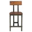 Pemberly Row Wood Counter Height Dining Chairs in Rustic Brown (Set of 6)
