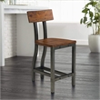 Pemberly Row Wood Counter Height Dining Chairs in Rustic Brown (Set of 6)