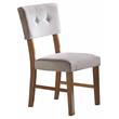 Pemberly Row Wood Dining Room Side Chairs in Light Oak and Gray (Set of 6)