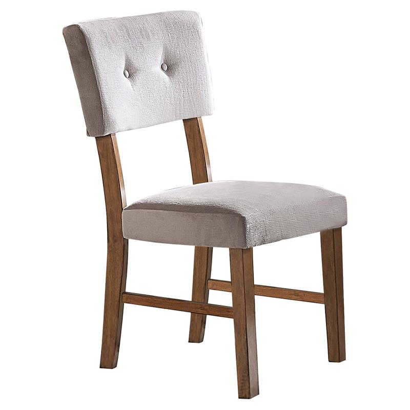 Pemberly Row Wood Dining Room Side Chairs in Light Oak and Gray (Set of 4)