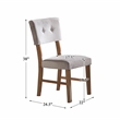 Pemberly Row Wood Dining Room Side Chairs in Light Oak and Gray (Set of 4)
