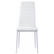 Pemberly Row Modern Metal Dining Room Chairs in White (Set of 6)