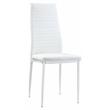 Pemberly Row Modern Metal Dining Room Chairs in White (Set of 4)