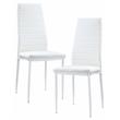 Pemberly Row Modern Metal Dining Room Chairs in White (Set of 4)