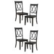 Pemberly Row Contemporary Wood Dining Room Side Chair in Brown (Set of 4)