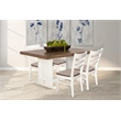 Pemberly Row Rectangular Wood Dining Table in White and Brown