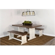 Pemberly Row Rectangular Wood Dining Table in White and Brown